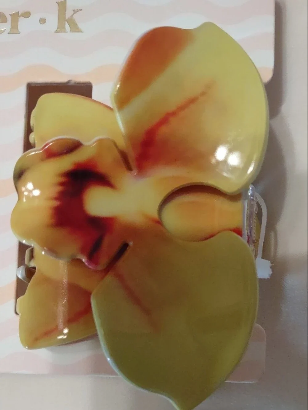 Piper K NWT Orchid Flower Hair Claw Clip Set 2 Pack Tropical Summer